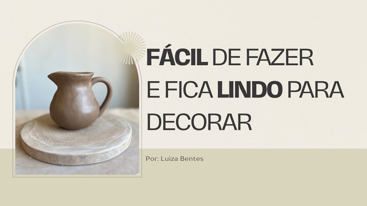 Como fazer uma mini jarra de cerâmica usando a técnica do Pinch