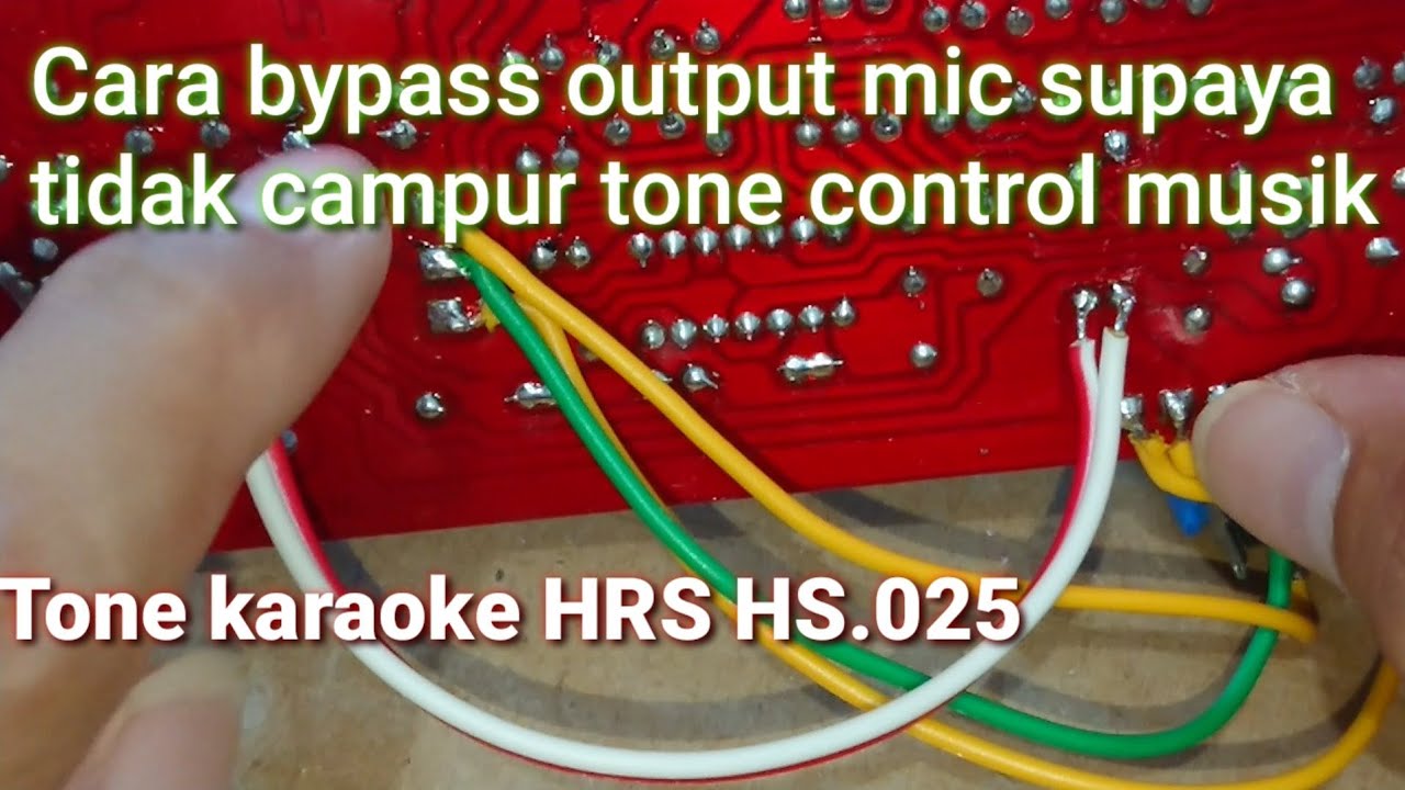 Cara bypass output mic supaya tidak campur dengan tone control musik HRS HS.025