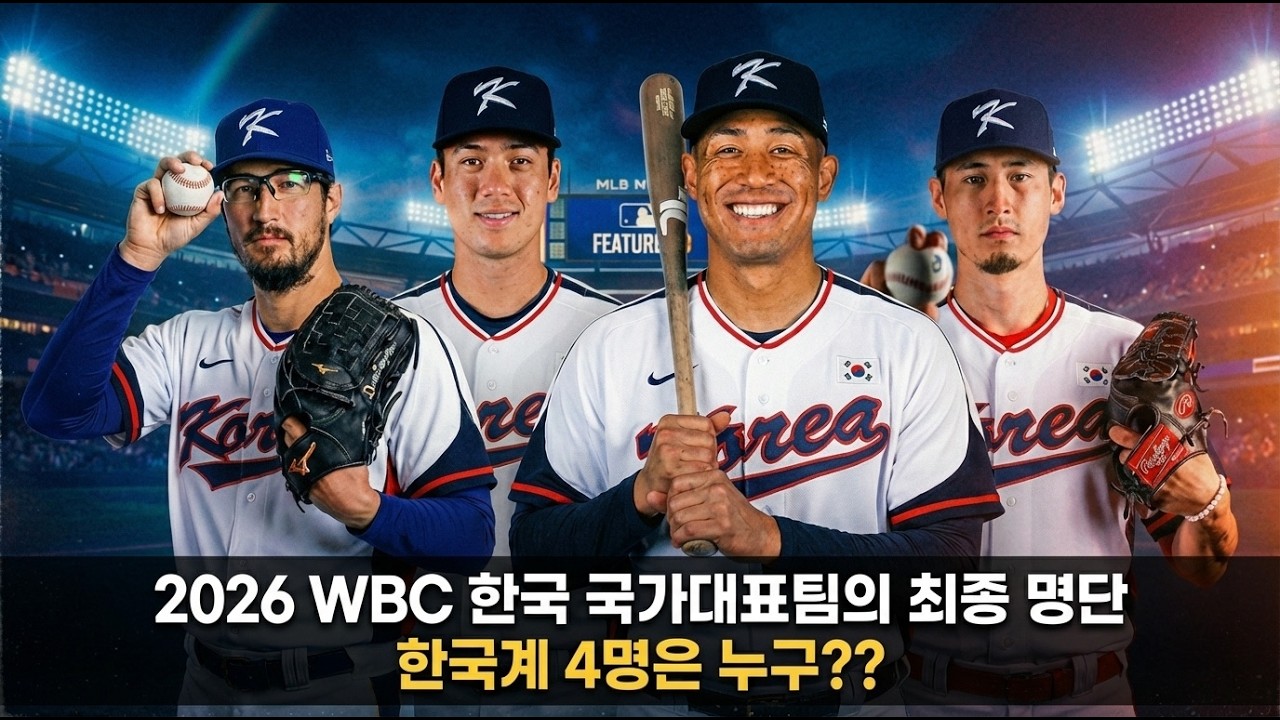 2026 WBC 한국대표팀 최종30명 명단공개! 한국계 메이저리거 4인방의 놀라운 능력치 집중분석합니다.