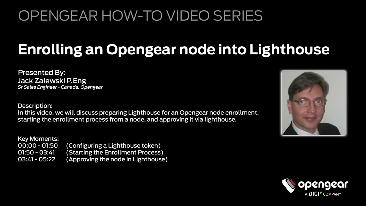 Enrolling an Opengear node into Lighthouse