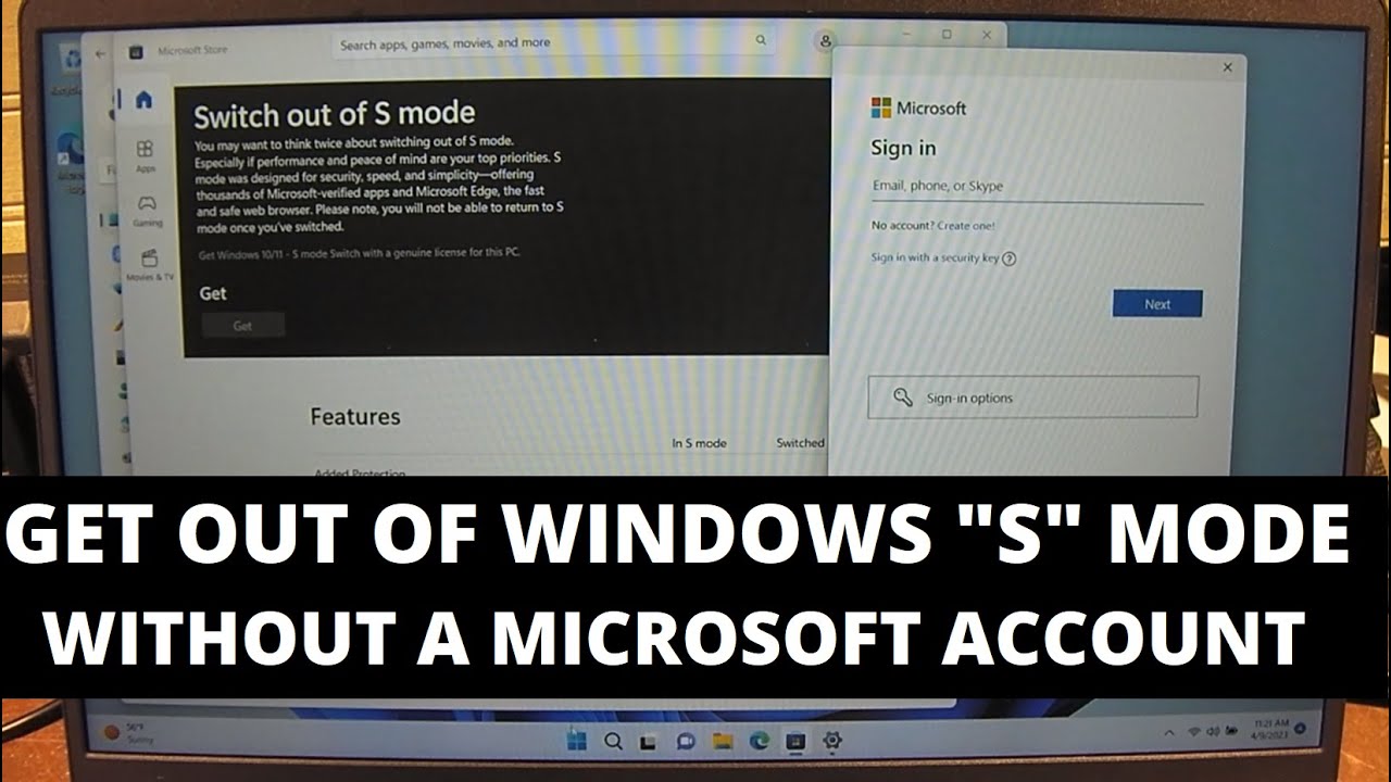 How to get out of Windows 11 S Mode WITHOUT a Microsoft Account