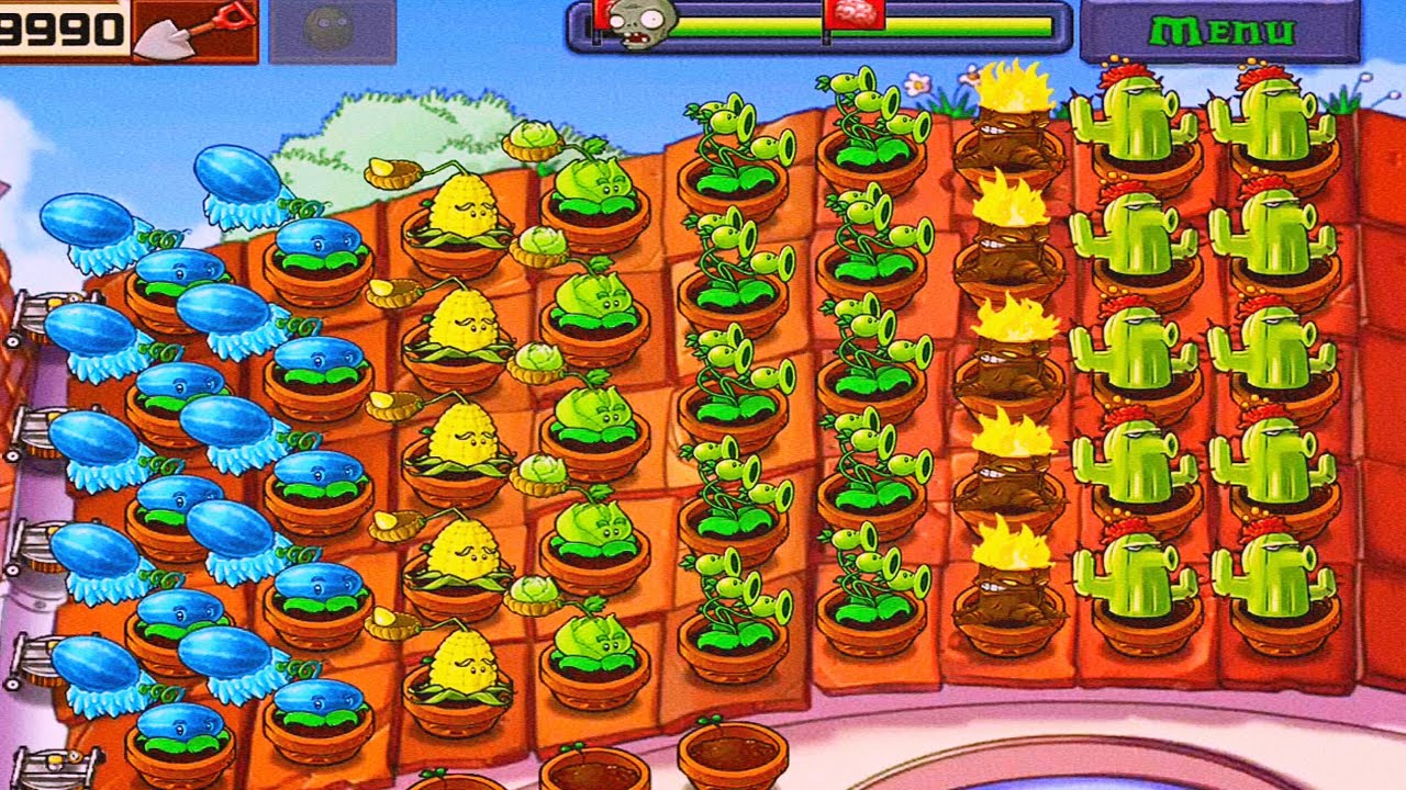 PLANTS VS ZOMBIES | ADVENTURE ROOF |  LEVEL! 1&2 COMPLETED FULL HD GAMEPLAY