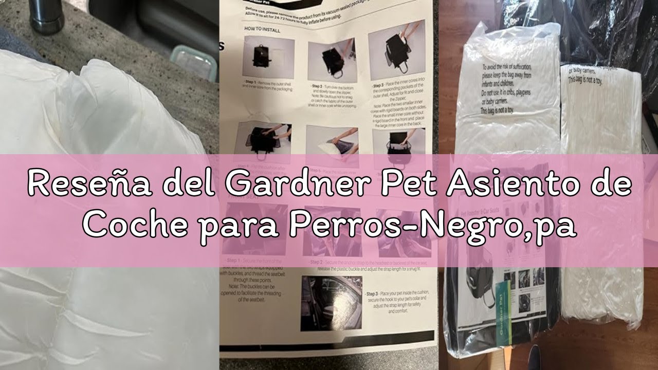 Reseña del Gardner Pet Asiento de Coche para Perros-Negro,para Mascotas Pequeñas hasta 14 kg, Portát