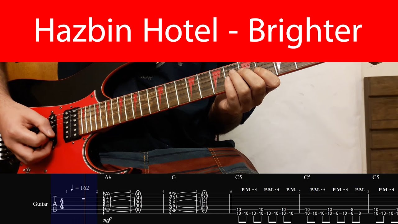 Hazbin Hotel - Brighter Guitar Cover With Tabs & Backing Track