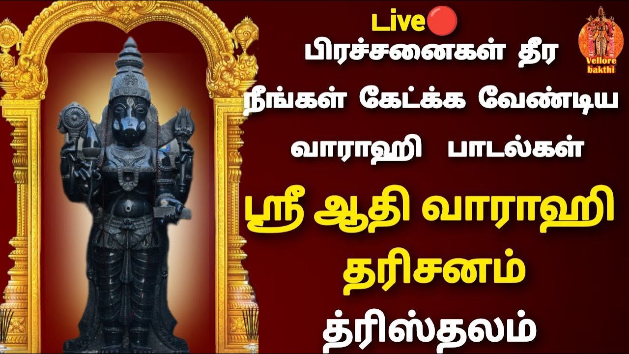 Live🔴| வாராஹி அம்மன் சிறப்பு பாடல்கள் | த்ரீசக்தி | Thristhalam | Vellore bakthi |