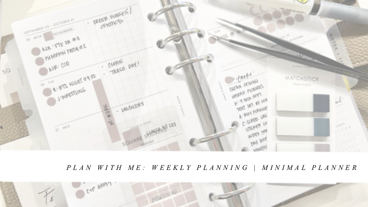 PLAN WITH ME: WEEKLY PLANNING | MINIMAL PLANNER