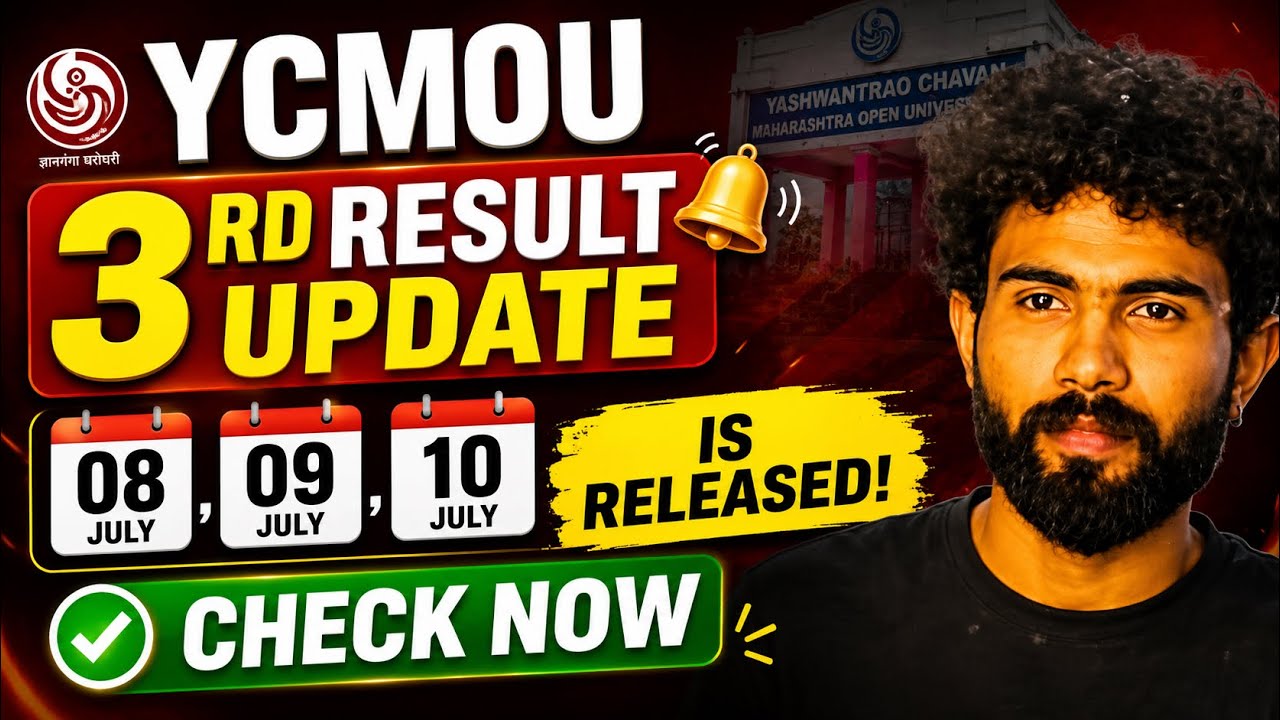 YCMOU Result 2026 3rd Update Check Now!