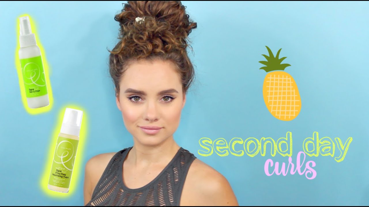 second day curls // how to refresh curly hair in the morning