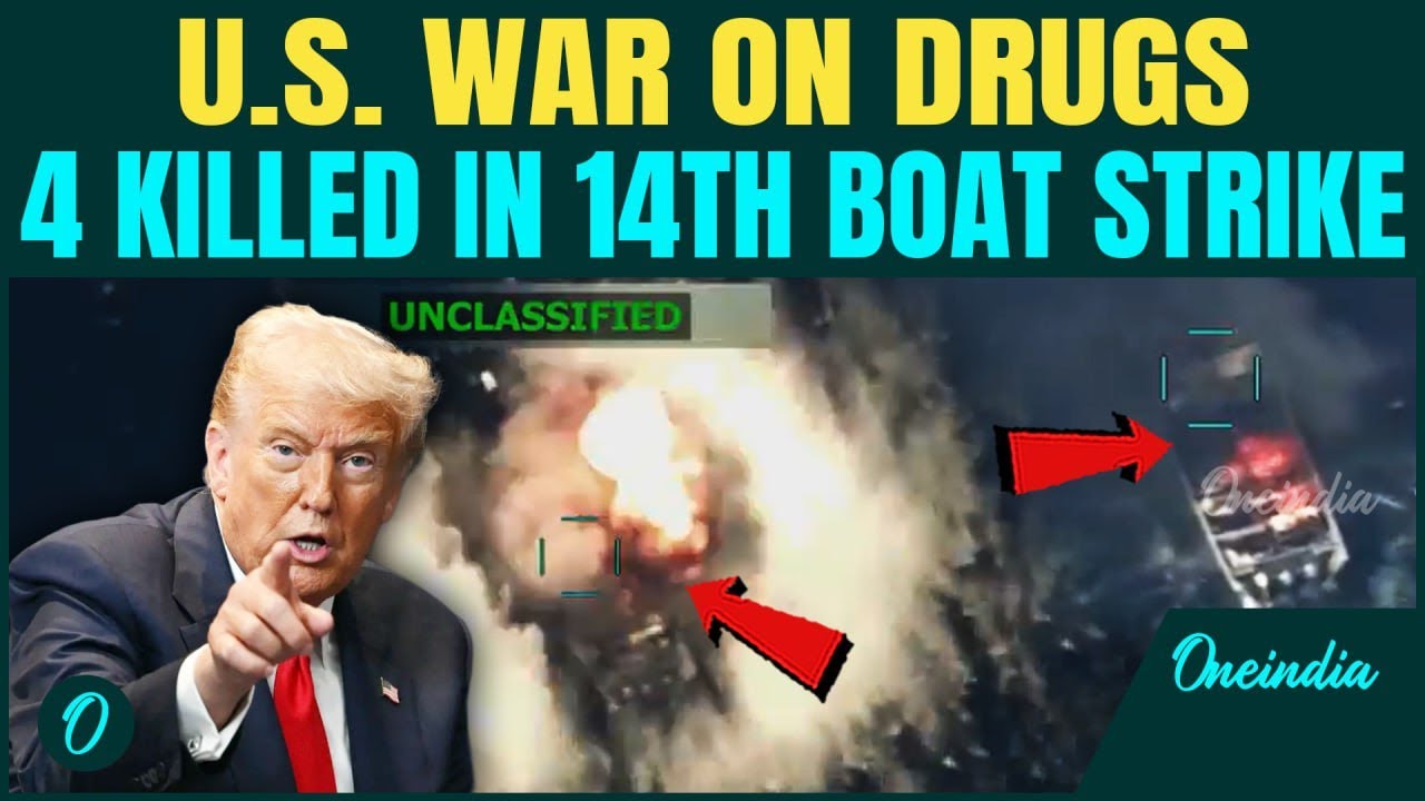 U.S-Venezuela War BREAKING: US Blows-up &lsquo;Drug&rsquo; Boat in Pacific, Kills 4| Trump UNLEASHES 14th Strike