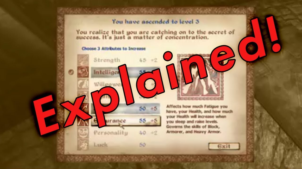 Oblivion Leveling Explained - How the System Works