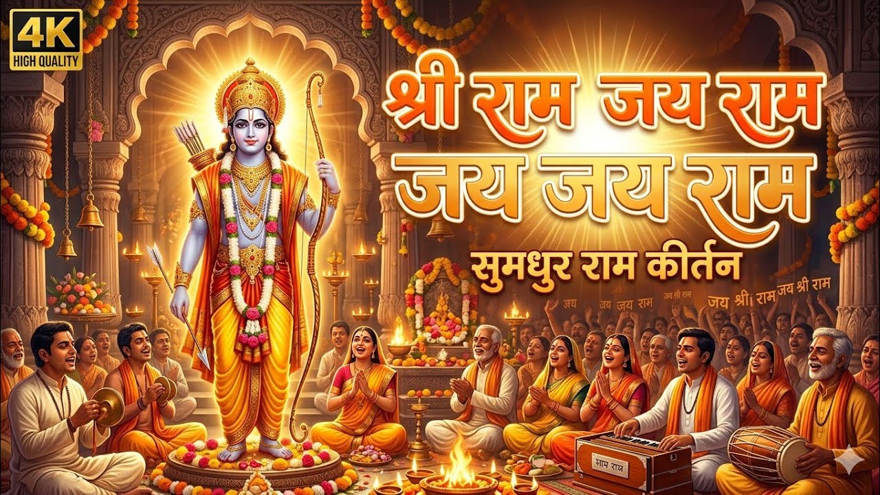 श्री राम जय राम जय जय राम | सुमधुर राम नाम कीर्तन | सुनते ही मन शांत हो जाएगा