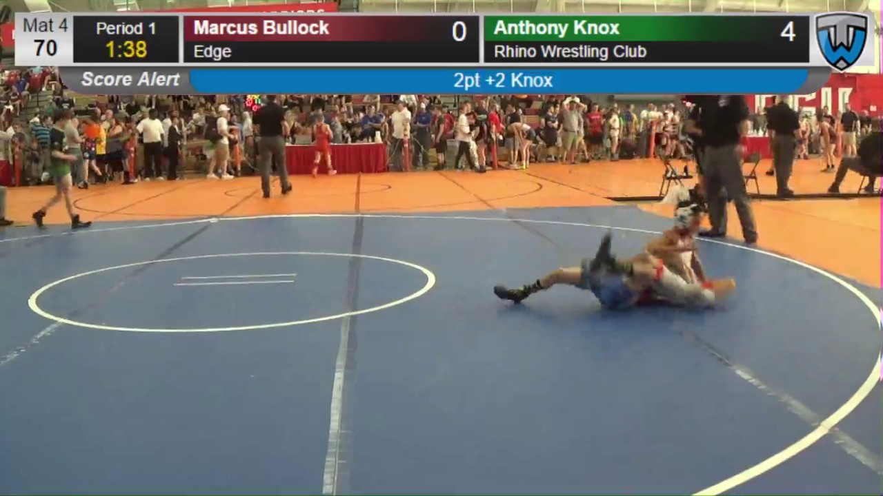 4021 Novice 70 Marcus Bullock Edge vs Anthony Knox Rhino Wrestling Club 4138727104