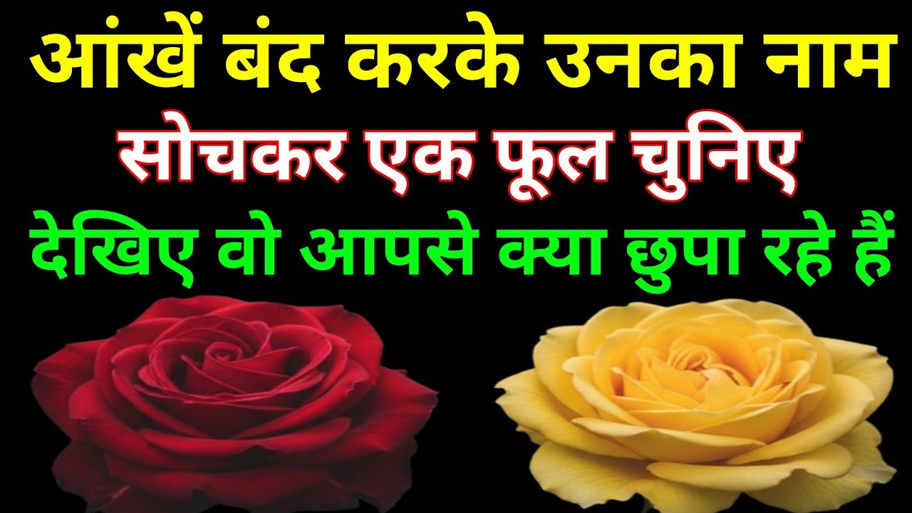आंखें बंद करके उनका नाम सोचकर एक फूल चुनिए देखिए वो आपसे क्या छुपा रहे हैं #hinditarot #tarotreading