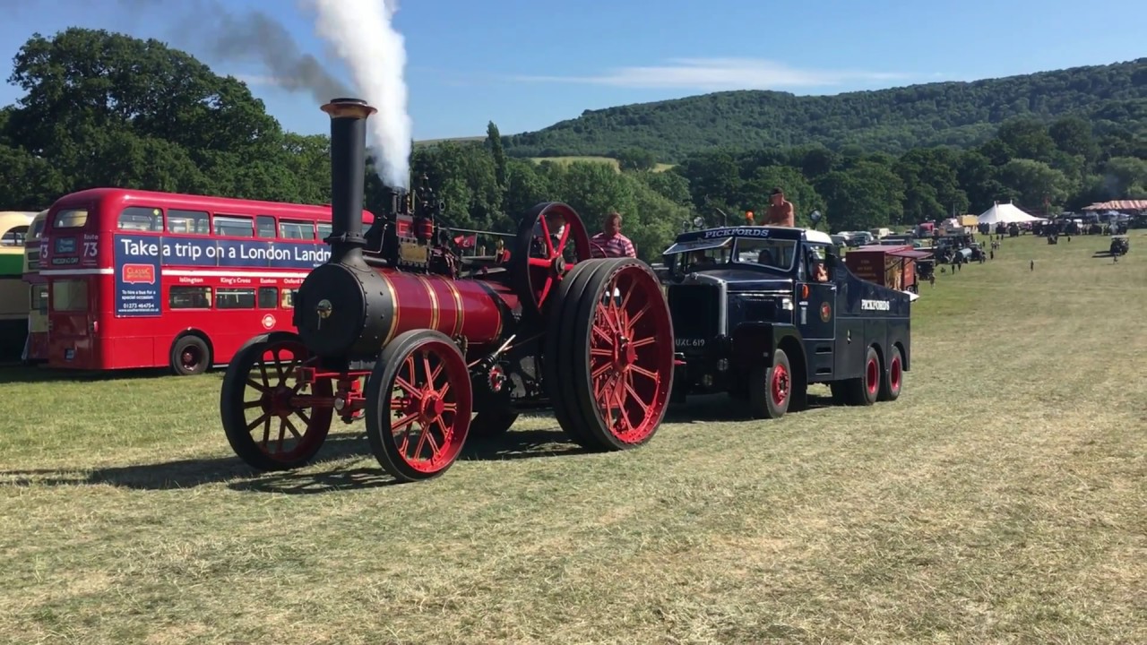 Steam Engine Pulling Scammell Junior Constructor Wiston Steam Rally