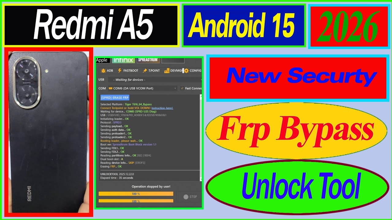 Redmi A5 Frp Bypass| 2026 Redmi A5 (25028RN03A) FRP Remove Unlock Tool 2026 Tech chandrodinga