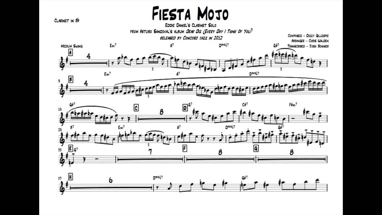 Fiesta Mojo - Eddie Daniels' Clarinet Solo Transcription