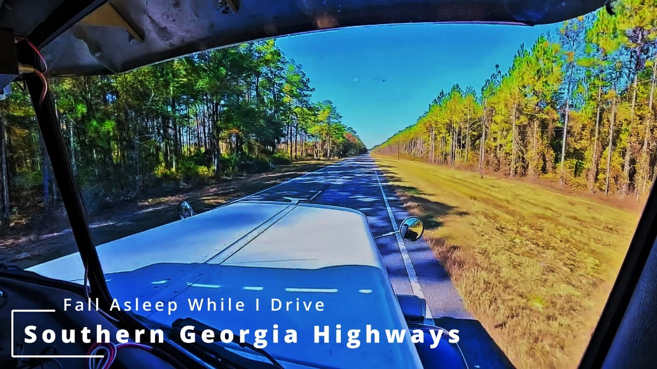ASMR Trucking Thru Southern Georgia Highways - Almost 2 Hours with very little dialog