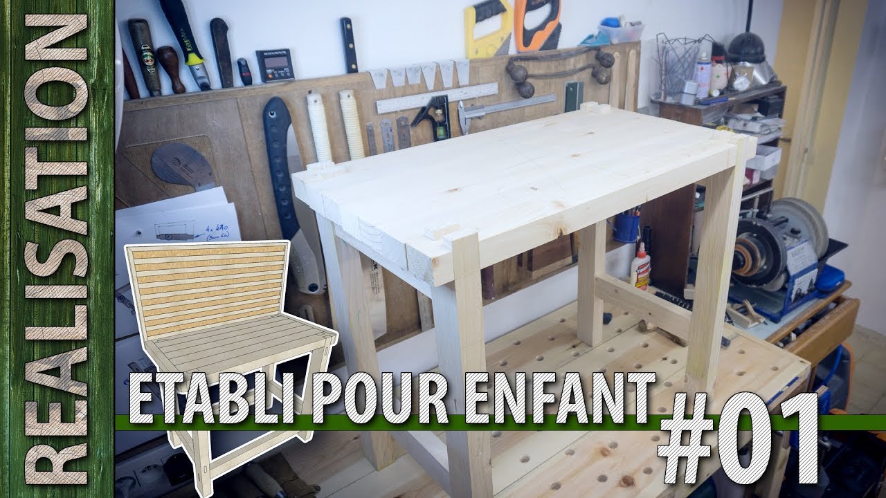 Etabli en bois pour enfant