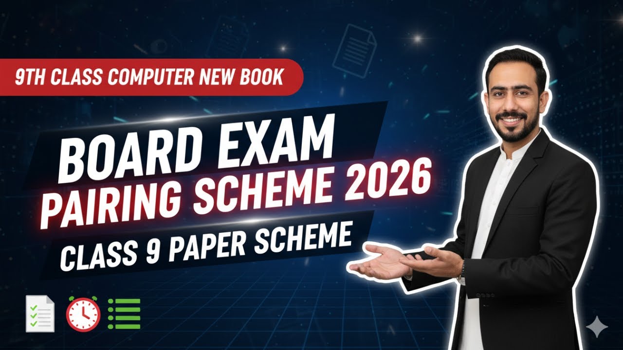 9th Class Computer Pairing Scheme 2026 | MCQs, Short & Long Questions | Punjab Board Class 9 Pairing