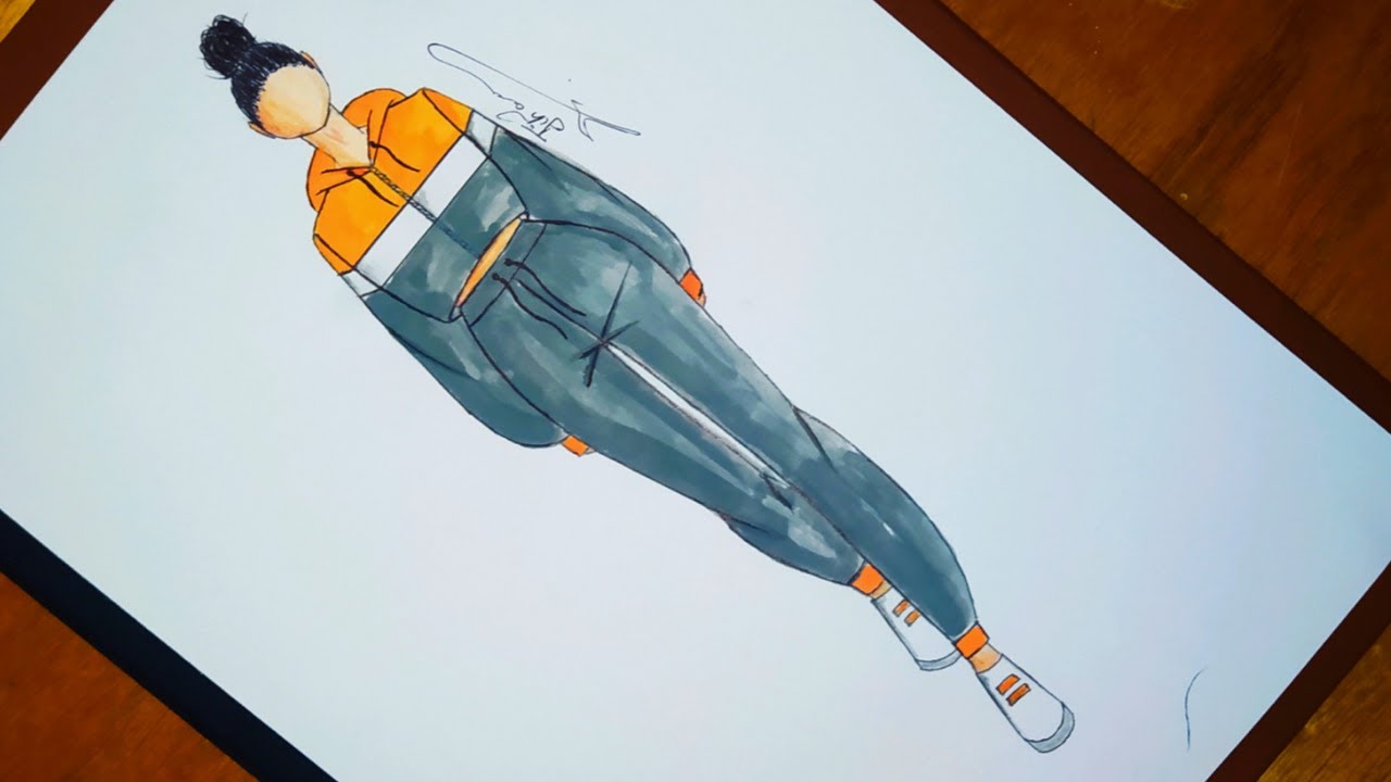 تعلم رسم أزياء رياضية خطوة بخطوة 3 / comment dessiner vêtements de sport