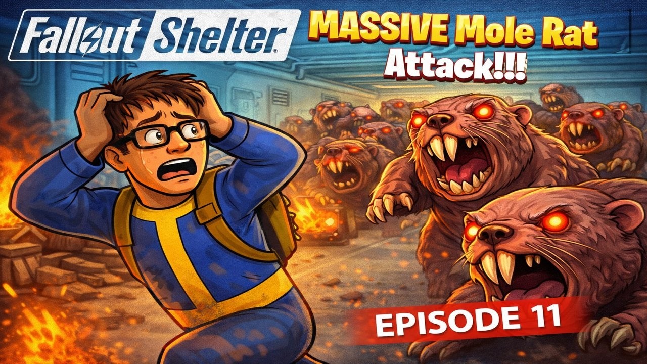 Fallout Shelter EP 11 l MASSIVE Mole Rat Attack!!