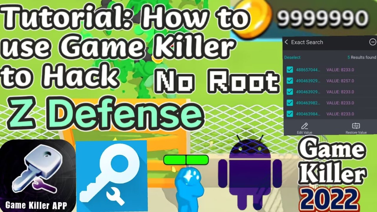 Tutorial: How to use Game Killer 2022 to Hack Z defense Unlimited Money No Root