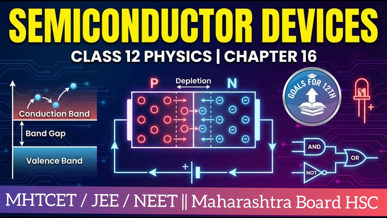 Physics class 12 | Chapter 16 : Semiconductor Devices | Maharashtra state board question answers