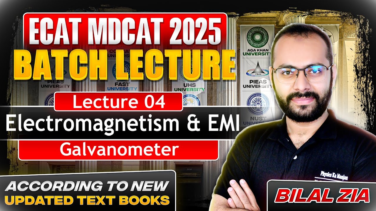 Electromagnetism & EMI 04 | Galvanometer | Ammeter | Voltmeter | ECAT | NET | MDCAT | All Boards