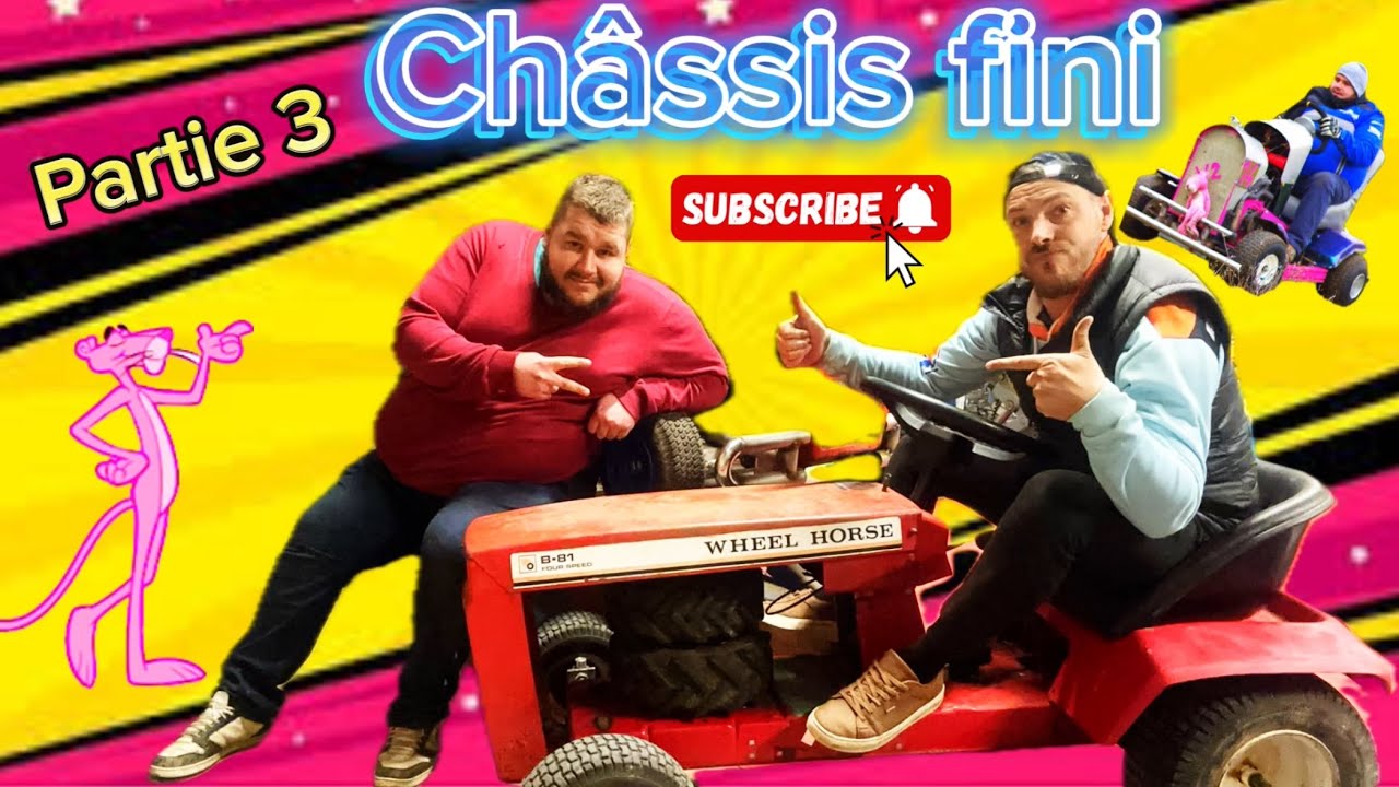Tracteur tondeuse cross châssis fini