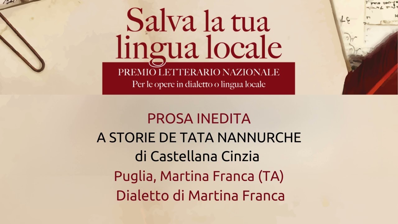 A storie de tata nannurche - Cinzia Castellana - Martina Franca (TA) - Puglia