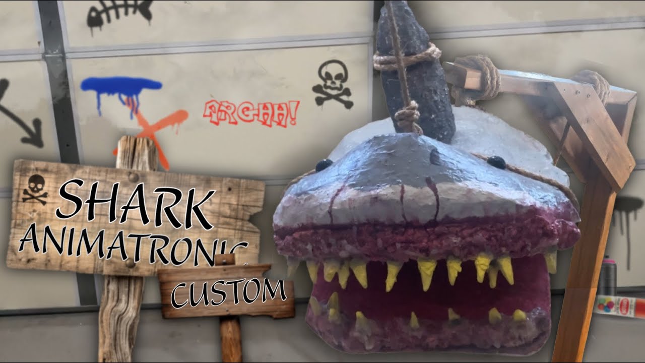 I made a SHARK animatronic! DIY haunt prop 🦈
