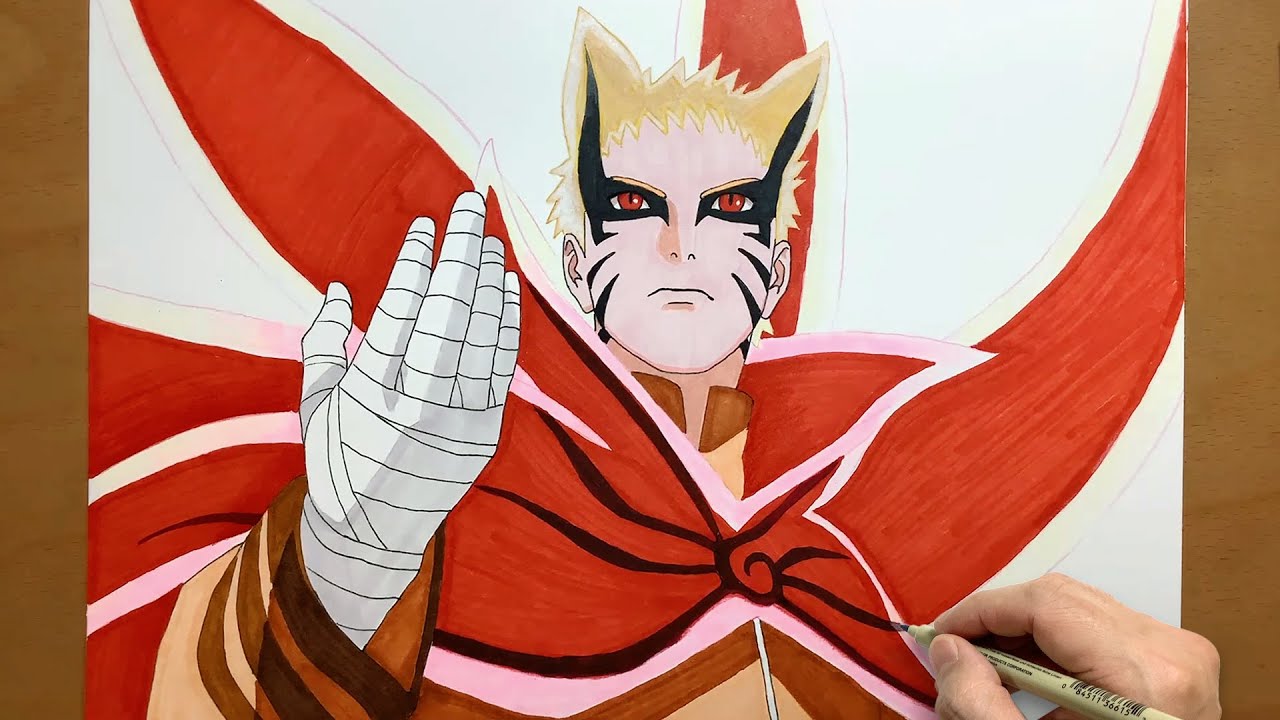 How to draw naruto baryon mode from Naruto | step by step | draw anime | naruto baryon mode | naruto
