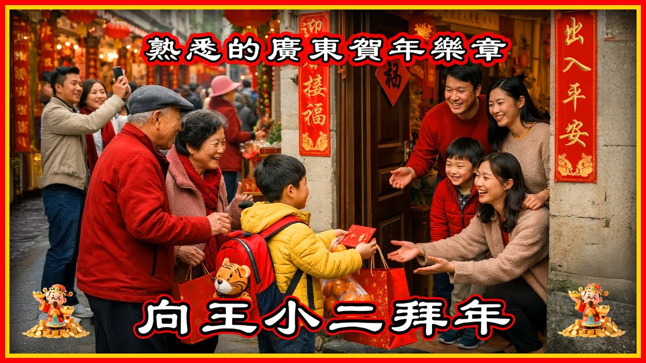 向王小二拜年 4K HD Audio 熟悉的賀年歌響起，就是最正宗的廣東年。熟悉的味道在舌尖，團圓的故事在身邊。