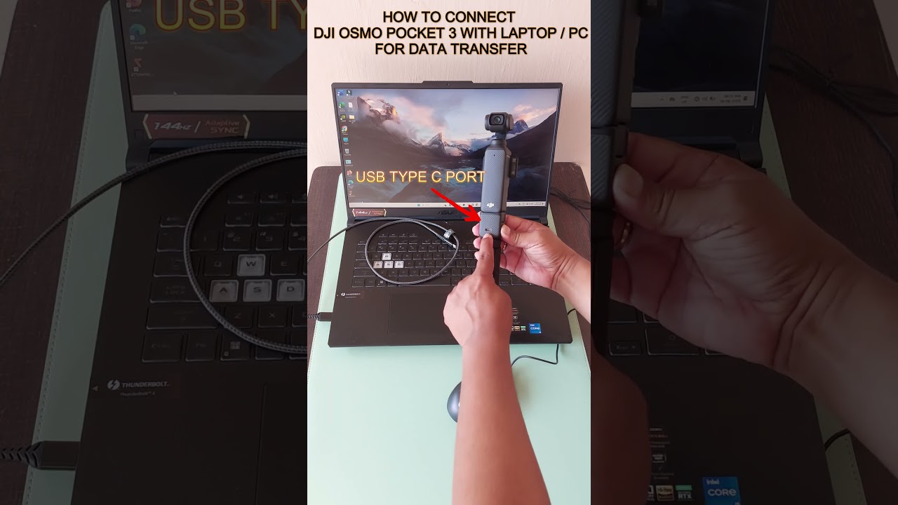 Connecting DJI Osmo Pocket 3 to a Computer &ndash;File Transfer Made Easy | DJI OSMO POCKET 3  #shortsfeed