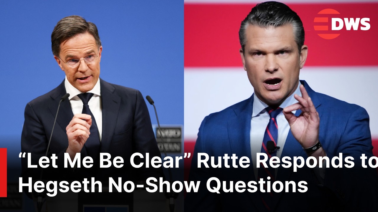 WATCH: NATO Chief Rutte Pressed Over U.S. Defense Sec. Hegseth’s Absence at NATO Meeting  | AC1E