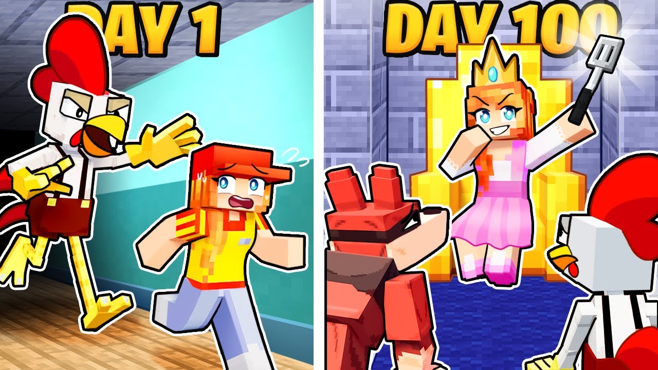 Я выжил 100 дней в CLUCKY'S в Minecraft!