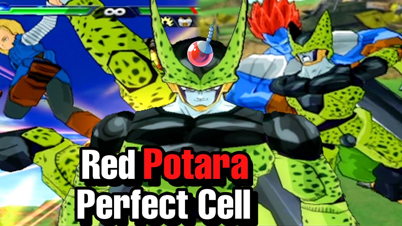 ALL Androids Vs Red Potara Perfect Cell! Budokai Tenkaichi 3