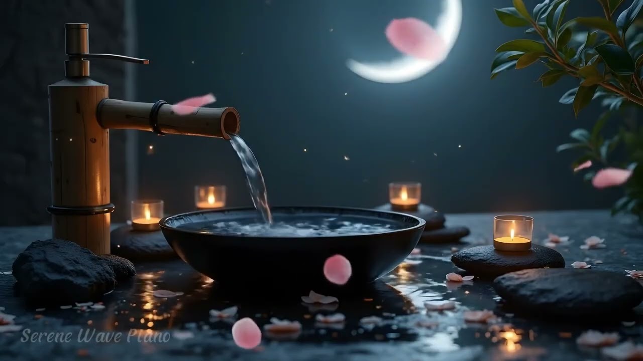 Nighttime Recovery 🌙 Sleep Music to Heal Mind & Body | Waterfall & Piano Therapy