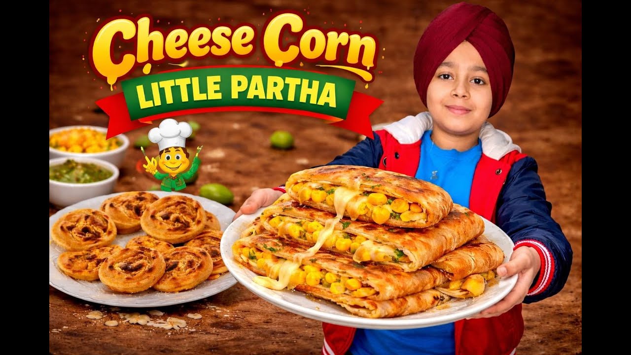 Cheese Corn Little Paratha 😍 Kids Special Tiffin Recipe