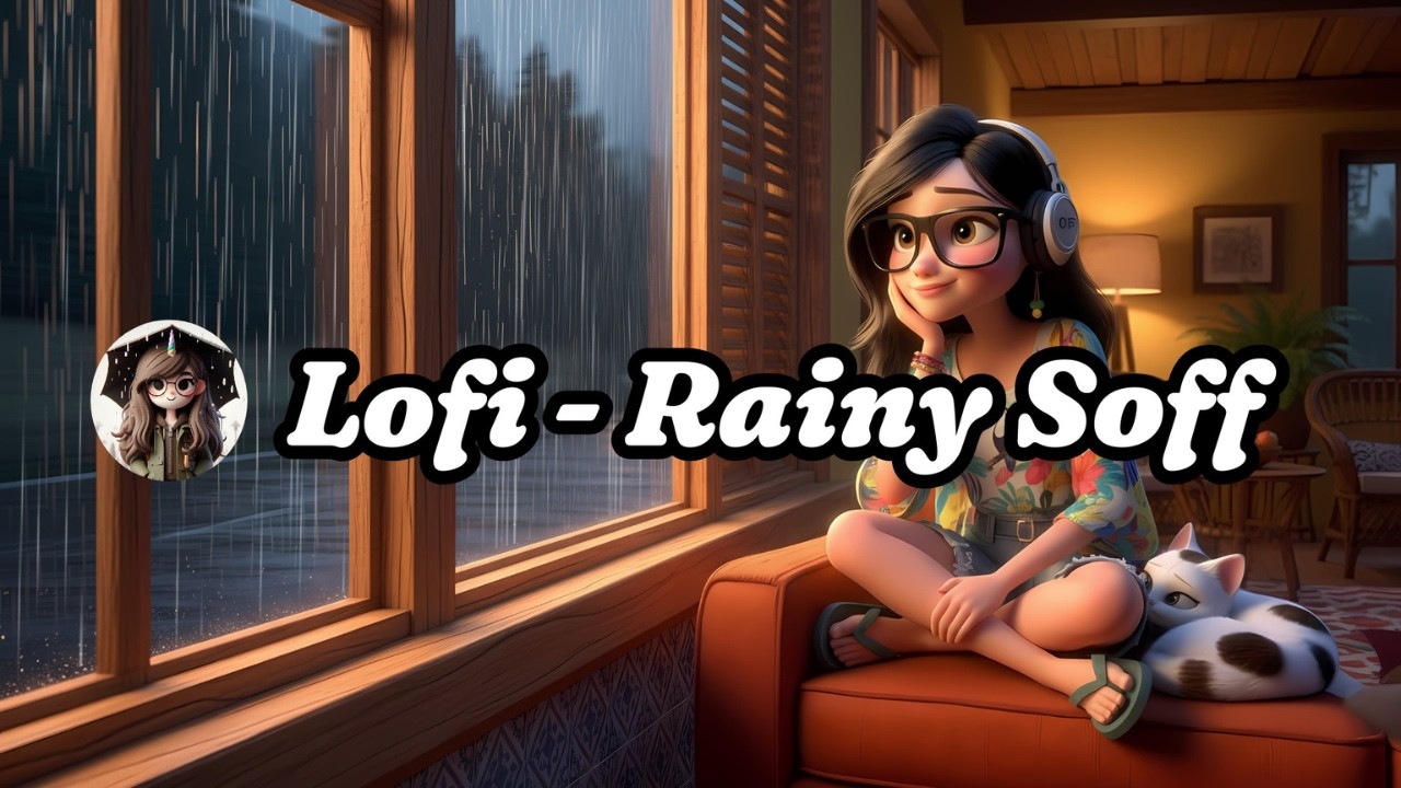 Lofi with Rainy Soff 🌂​- Bossa Nova Vibes & Rain Sounds 🌧️​ for Relax 🍷 Study 📚 Chill with friends 🍻