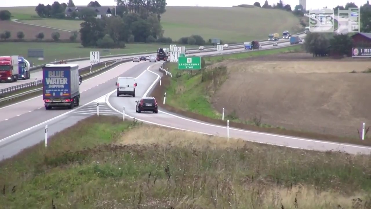 When you enter to motorways in Sweden