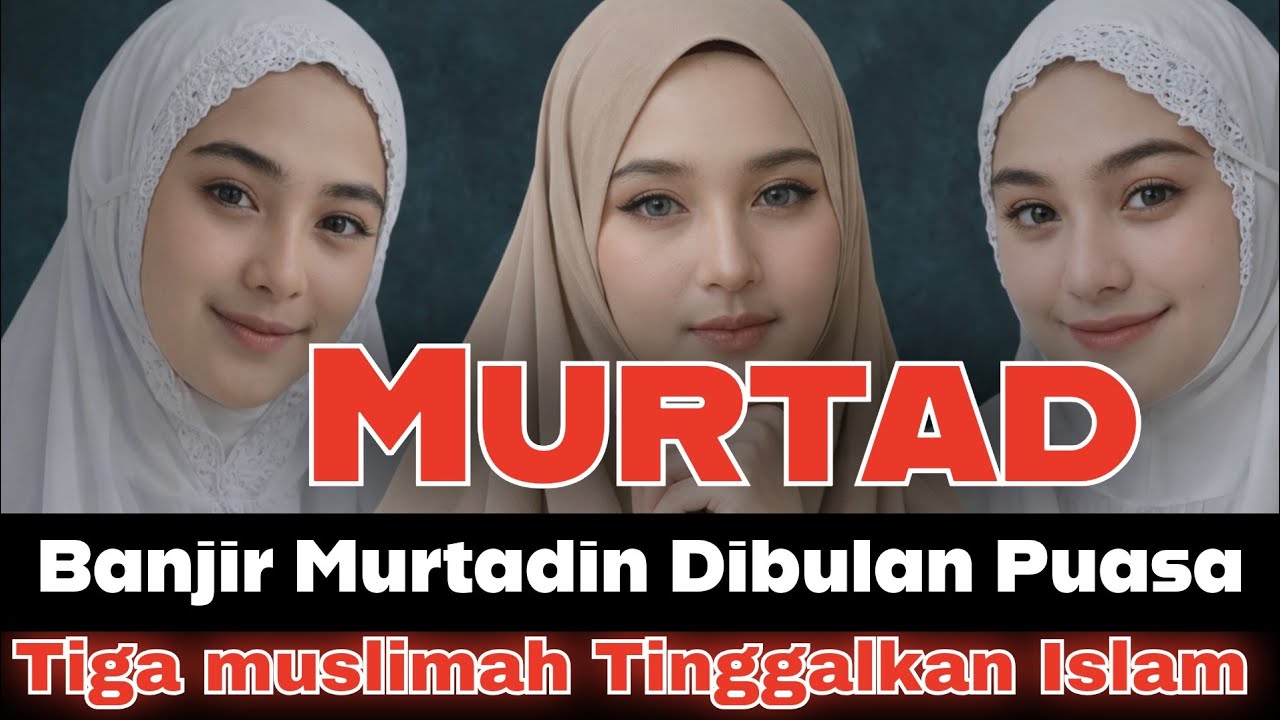 BANJIR MURTADIN DI PENGHUJUNG BULAN PUASA || TIGA ORANG MUSLIMAH TINGGALKAN ISLAM TERIMA YESUS