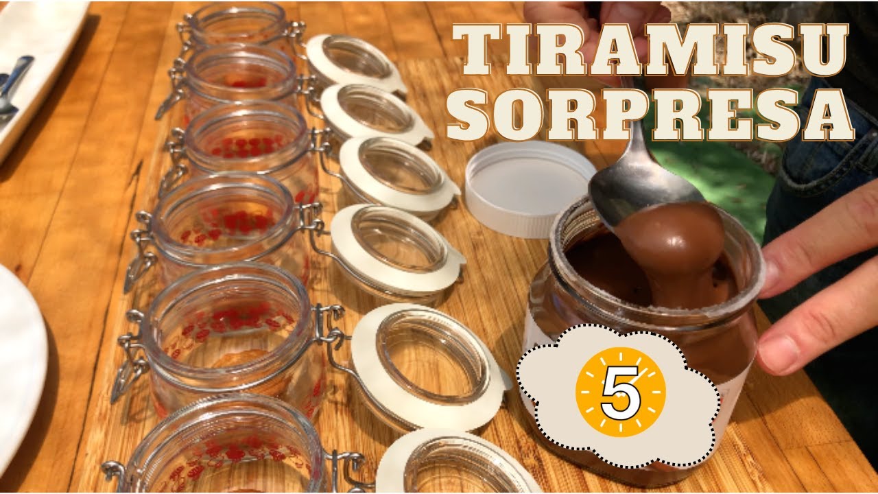 TIRAMISU FÁCIL en Vasitos con SORPRESA 😋 - Recetas en 5 Minutos