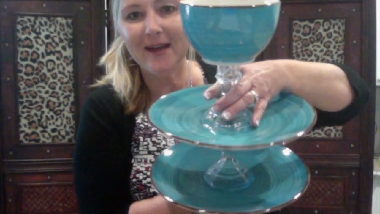 Dollar Tree DIY Craft How to Build a Fancy 3 Tiered Serving Tray