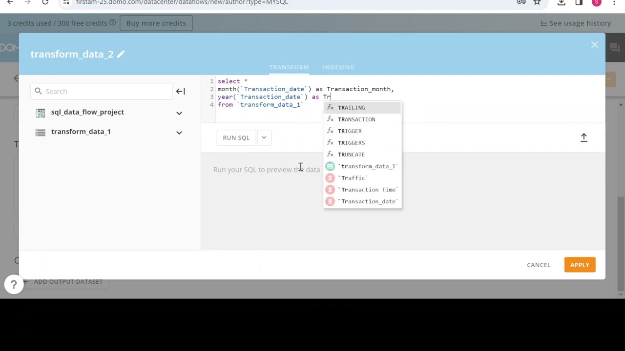 Domo - SQL Transformation Project