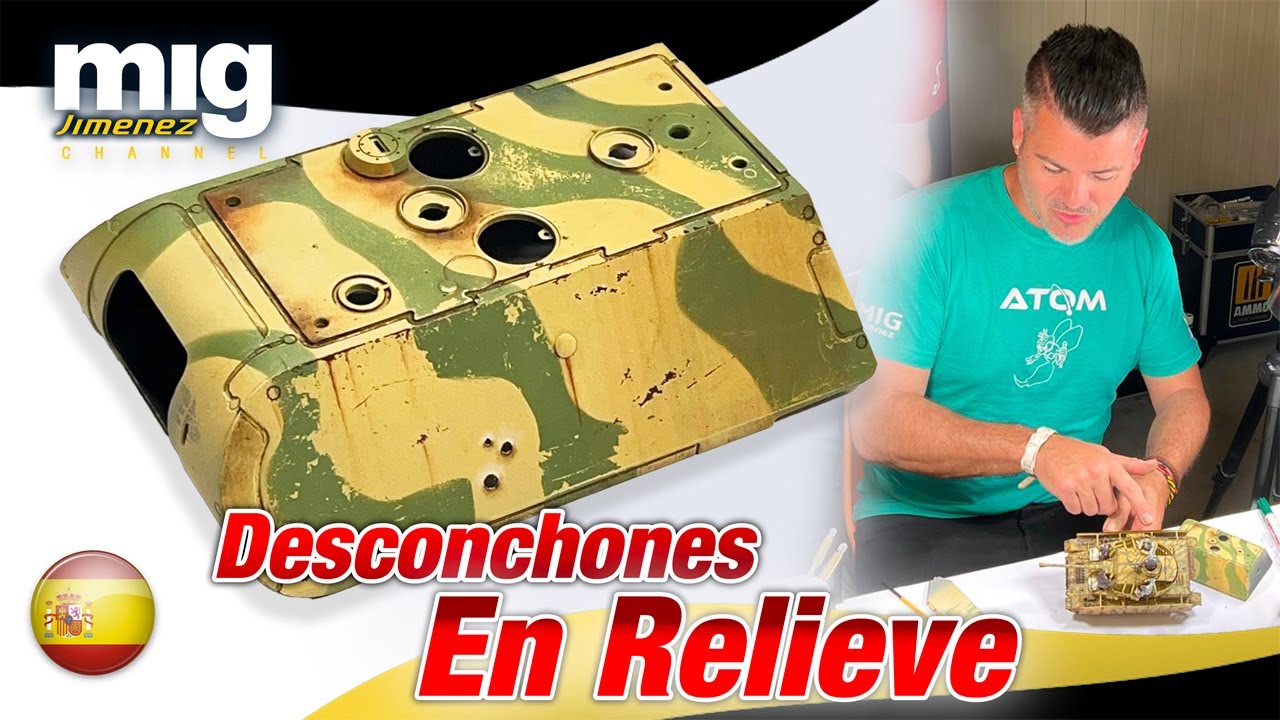 Cómo hacer impactos y desconchones en relieve/ How to add 3D chipping  and impact marks desconchon2