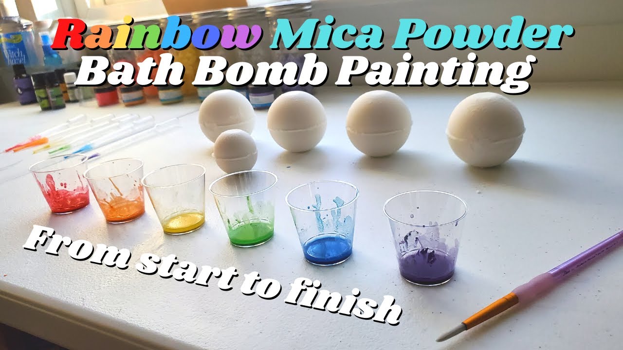 Rainbow Mica Powder Bath Bomb Painting