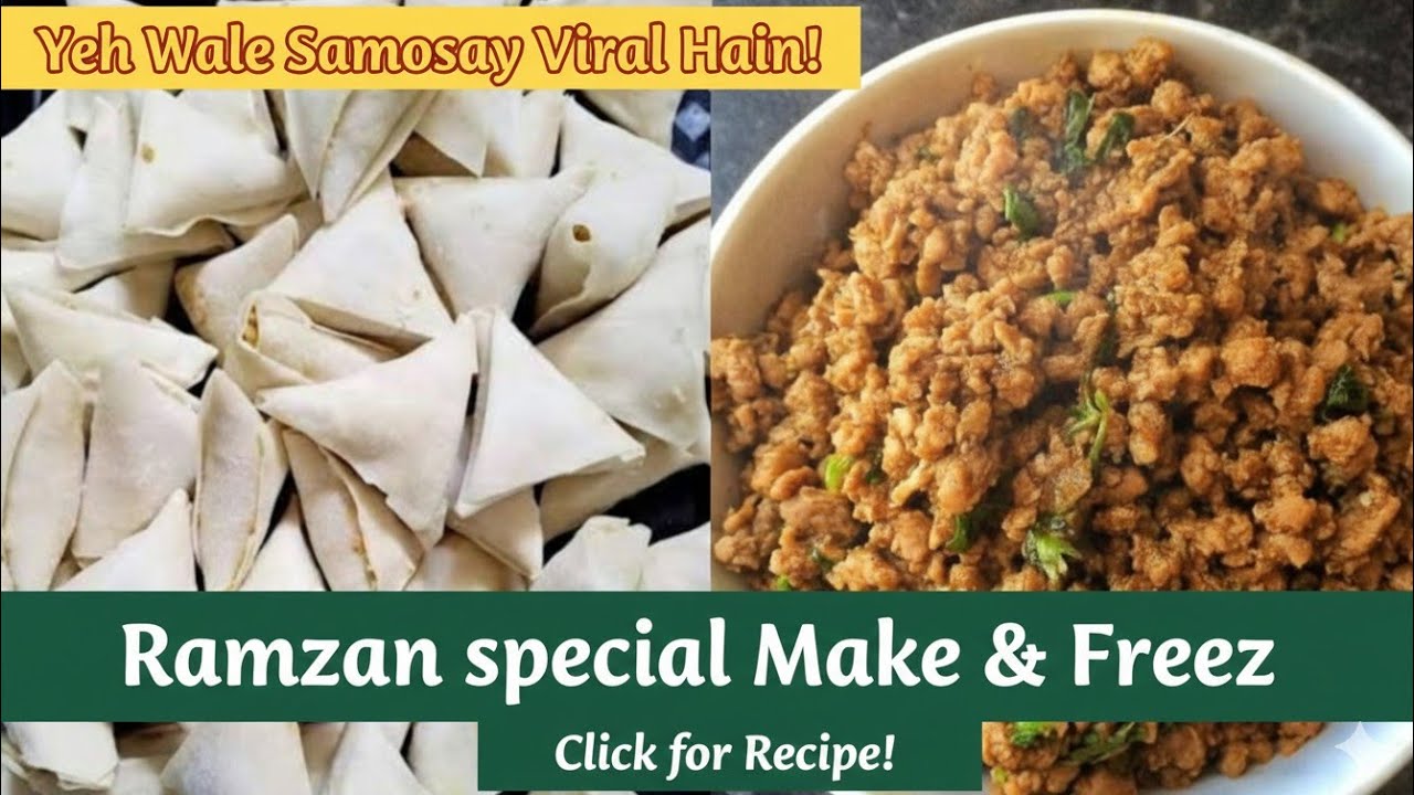 RAMADAN 2026/keema samosa recipe/Qeema samosa banane ka tarika/Make and Freez