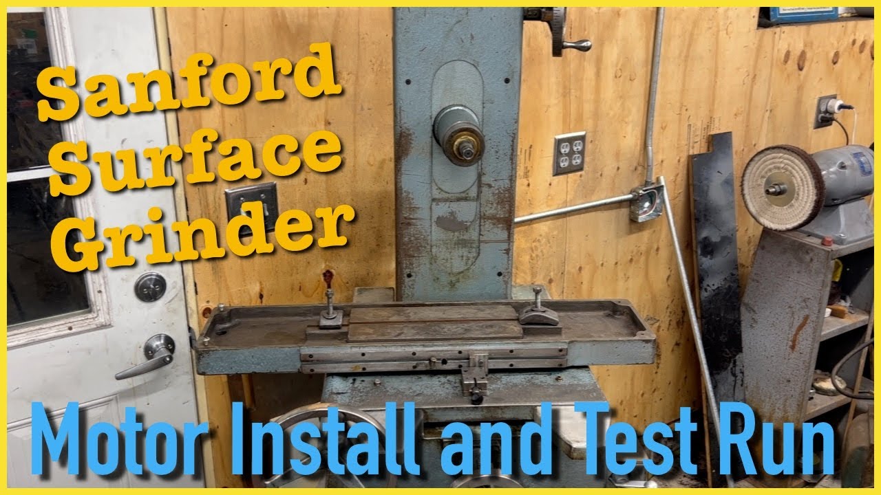 Sanford Surface Grinder - Mounting the motor, fixing the fan