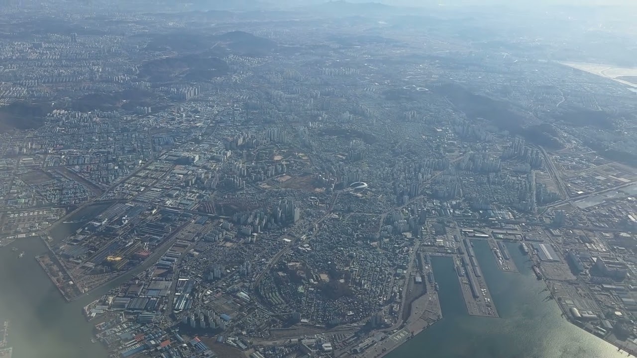 김포공항-검단신도시-청라국제도시-송도국제도시 4K 힝공 동영상 원본 (2026년 01월 8일)